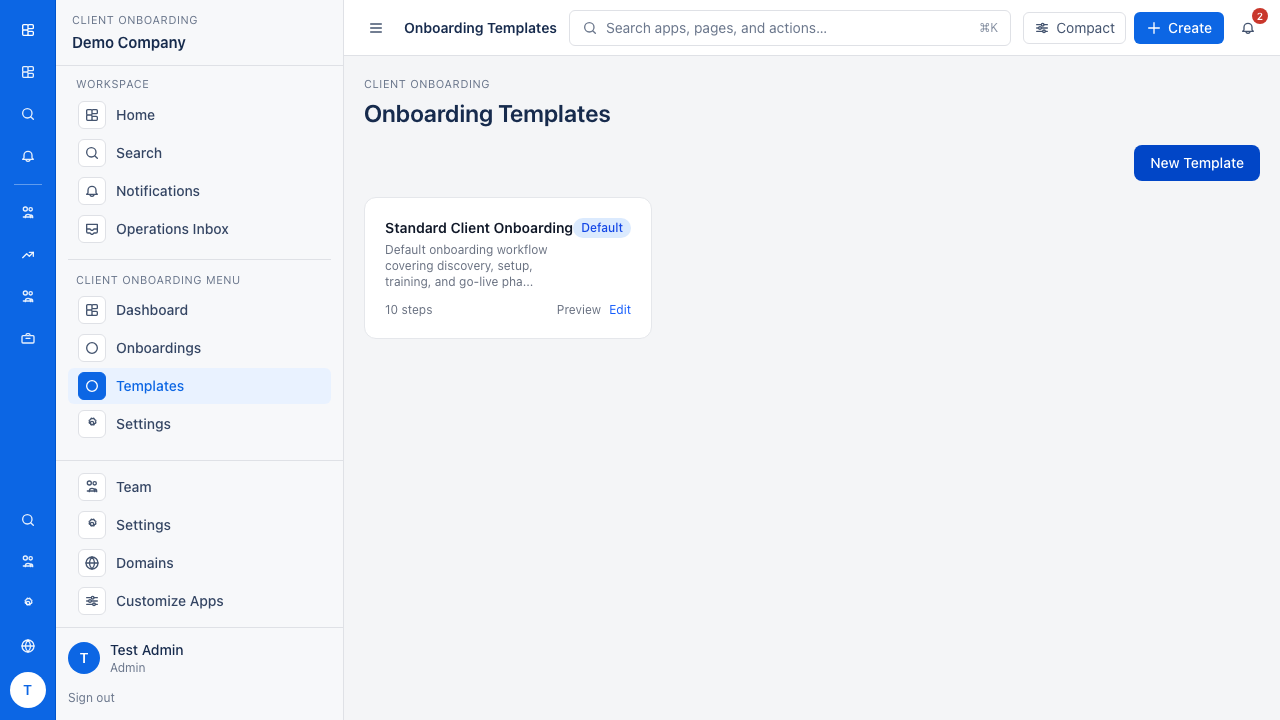 Go to Templates